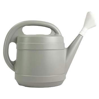 The HC Companies 2 Gallon Plant Watering Can with Large Mouth Feature and Ergonomic Design for Patio, Lawn, and Gardening Essentials, Gray