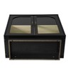 Glass Display Cabinet, Black Floor Cabinet With Glass Door, Kitchen Storage Cabinet With Adjustable Shelves,abstract,black,31.1in,2.59ft - 4 of 4