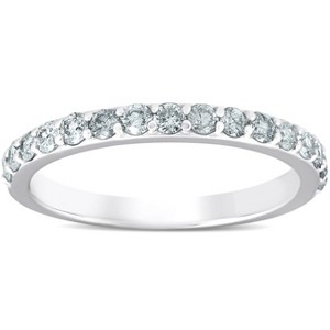 Pompeii3 1/2 Ct Diamond Wedding Ring 14k White Gold Womens Anniversary Band - 1 of 4