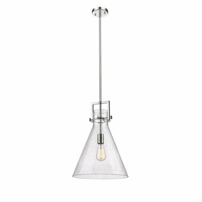 Newton Cone - 1 Light Stem Hung Pendant In Industrial Style-19.13 Inches Tall and 14 Inches Wide