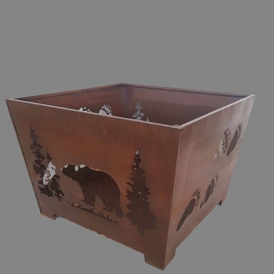 Laser Cut Bear Fire Basket - Esschert Design