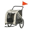 VisioGear Dog Bike Stroller, 2-in-1 Pet Cart Bicycle Carrier, Road-Visibility Bicycle Stroller, Black & White, 55"*28.75"*42.5" - 2 of 4