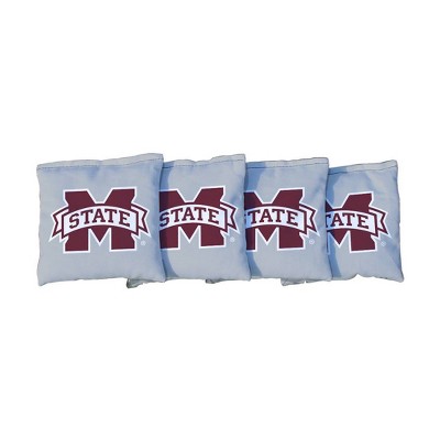 NCAA Mississippi State Bulldogs Corn-Filled Cornhole Bags Gray - 4pk