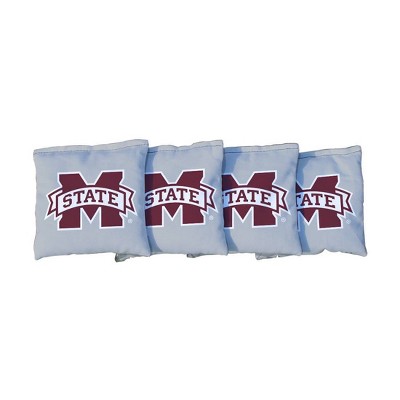 NCAA Mississippi State Bulldogs Corn-Filled Cornhole Bags Gray - 4pk