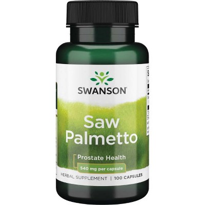 Swanson Herbal Supplement Full Spectrum Saw Palmetto 540 mg Capsule