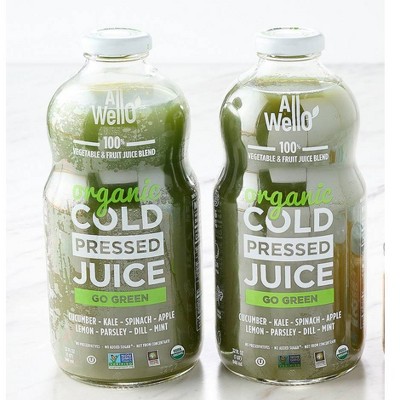 Allwello Go Green Organic Cold Pressed Juice - 32 fl oz