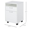 Resenkos Filing Stroage Cabinets,File Stroage Cabinet, Mobile Storage Cabinet Organizer with Drawer and Cabinet, Printer Stand with Castors, White - 4 of 4
