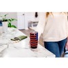 100 North 20 Ounce Stainless Steel On the Go Travel Tumbler With Push Top Lid, American Flag Black - 4 of 4