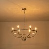C Cattleya 6-Light Satin Nickel Farmhouse Chandelier - 2 of 4