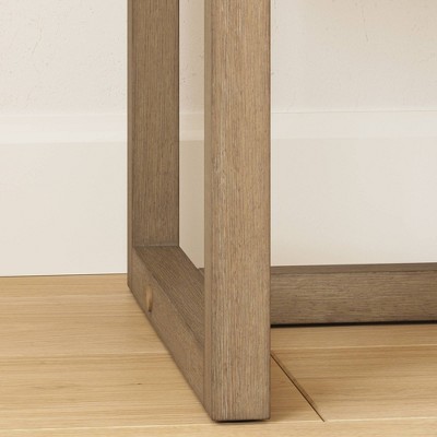 Luke Light Brown Wood Nightstand Set with Brass Handles