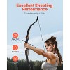 VEVOR Recurve Bow and Arrows Kit, 60 inch Wooden Takedown Bows, Right Handed Ergonomic Archery Recurve Bow Package, Longbow, 30 lbs, Black - 4 of 4