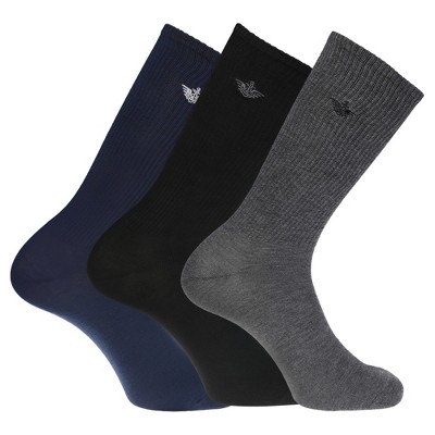 Dockers Men's Socks & Hosiery - 3-Pack Flat Knit Athletic and Crew Socks for Men