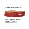 Allegra K Women's Thin Nonporous Rectangle Buckle Plus Size Jeans Dress Waist Belts - 3 of 4