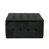GDFStudio McNeil Modern Glam Velvet Tufted Square Ottoman - 2 of 4