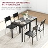 3-Piece Dining Set with Kitchen Table and Chairs for Breakfast Nook, Small Space, Apartment - 3 of 4