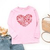 SmileyWorld Christmas Outline Heart - Youth Long Sleeve Graphic T-Shirt - 3 of 4