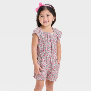 Toddler Girls' Printed Romper - Cat & Jack™ - 1 of 3