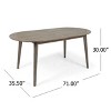 CAVINAS 71 Inch Rectangle Patio Table,Outdoor Dining Table with Acacia Wood Legs,Patio Dining Table for 6 - 3 of 4