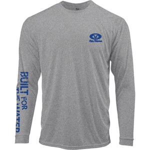 Flying Fisherman Built For Water Performance Long Sleeve T-Shirt - Gray - 1 of 1