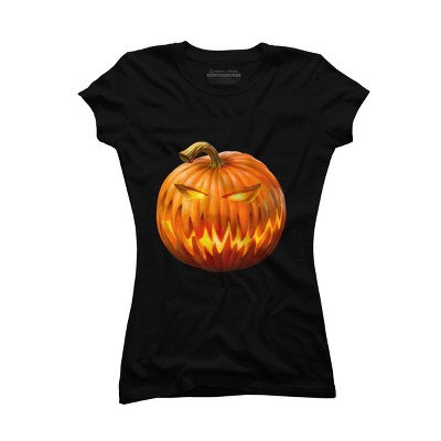 Junior's Design By Humans Jack O'Lantern By Ldarro T-Shirt