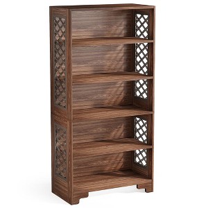 Resenkos Bookshelf, Bookcase Standing Shelf Unts,70.8" Freestanding Bookshelf, 6-Tier Bookcase Display Rack Storage Shelves,Brown - 1 of 4
