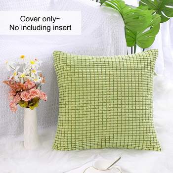 PiccoCasa Throw Pillow CoverVelvet Cushion Cover Comfortable Soft Corduroy Corn Striped Pillow Case