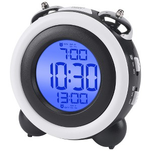 REGALWOVEN Battery Powered Plastic LED Round Alarm Clock 4.3"L x 2.4"W x 4.3"H 1 Pc - 1 of 4