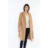 JENNIE LIU Women's Cashmere Wool Double Face Overcoat with Belt - 3 of 4