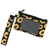 Wrapables Neoprene Mini Wristlet Wallet / Credit Card ID Holder with Lanyard, Sunflowers - 3 of 4