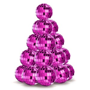 Yescom 20PCS 1.6" Small Disco Ball Mirror Mini Hanging Decoration for Events Wedding 70s 80s Party Business Holiday Home Decor Multi-color Opt - 1 of 4