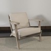 Royal Hampton  Handcrafted Mango Wood Accent Chair with Cushioned Seat and Angled Legs - - 3 of 4