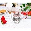 Silver Buffalo Disney Minnie And Mickey Mouse Glass Mug With Glitter Handle | Holds 14 Ounces - 3 of 4