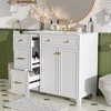 Okak 36" Bathroom Vanity Set with Ceramic Sink, Space-Smart Cabinet with Double-Decker Drawers & Soft Close Doors, Adjustable Shelves - 2 of 4