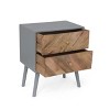NicBex Nightstand with Drawers,Modern Side Table with ,Bedside Table for Bedroom,Living Room,Brown - 4 of 4