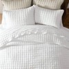 White King Size Quilt Bedding Set, Lightweight Soft Coverlet, 3 Pieces, 104x90 Inches - 3 of 4