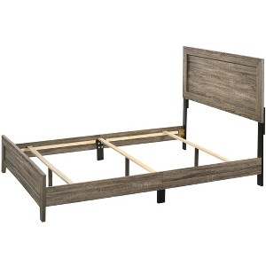 NicBex Queen Size Bed Frame with Wood Headboard for Adults,Boys,Girls,Brown/Gray - 1 of 4