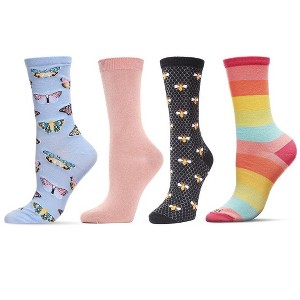 MeMoi 4 Pair Bundle Women's Novelty Crew Socks - 1 of 1