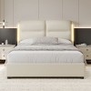 Sapphtopaz Queen Platform Bed Frame with PU Headboard Upholstered Bed with Hydraulic Lift Up Storage and Sensor LED Bed Frame for Bedroom - 4 of 4