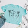Simply Sage Market Women's Wild and Free Flowers Short Sleeve Relaxed Fit Cropped Tee - 2 of 4