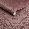 William Morris at Home Strawberry Thief Fibrous Burgundy Wallpaper - 3 of 4