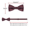 INSPIRE CHIC Men's Jacquard Adjustable Strap Pre-tied Bow Ties for Elegant Wedding - 3 of 4