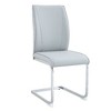 CAVINAS Modern Luxury Simple Arch Chair, PU High Resilience Dining Chair with Crazy Horse Texture and Arched Metal Leg - 2 of 4