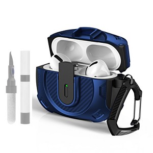 HTUTWOO for AirPods 4 Case, Compatible with MagSafe, Drop Protection Cover with Lanyard Compatible with AirPods 4th Generation Case, Black - 1 of 4