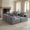 Whisen 3-Seat Modular Sectional Sofa, All-Foam Compressed Deep-Seat Couch with Textured Chenille, Tool-Free Assembly - 3 of 4