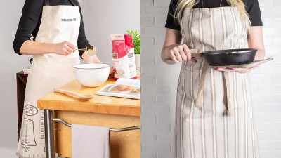 Gray Fringe Variegated Fabric Placemats Set of 6