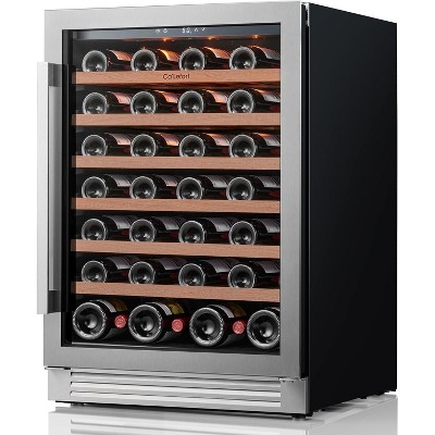 Ca'Lefort 24 Inch Wine Cooler Refrigerator - 54 Bottles Wine Fridge with Glass Door