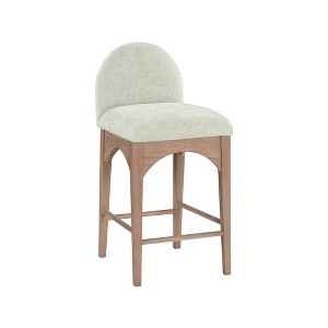 Meridian Furniture,Waldorf Mint Chenille Fabric Stool - 1 of 4
