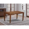 5-Piece Mahogany Finish Solid Wood Top - Rectangular Dining Room Set - Seats 4 - 3 of 4