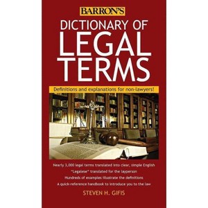 Dictionary of Legal Terms - 5th Edition by  Steven H Gifis (Paperback) - 1 of 1