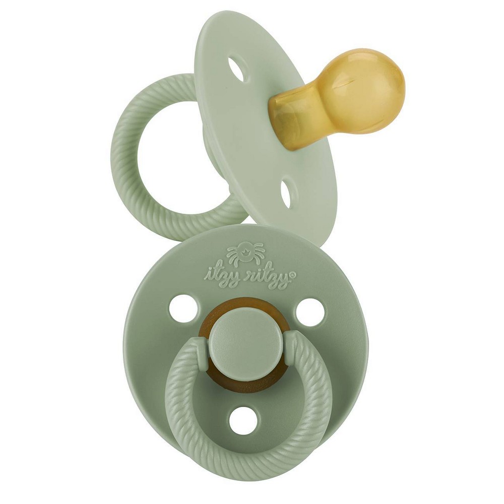 Itzy Ritzy Natural Rubber Pacifier - 0-6 Months - Succulent & Agave - 2pk